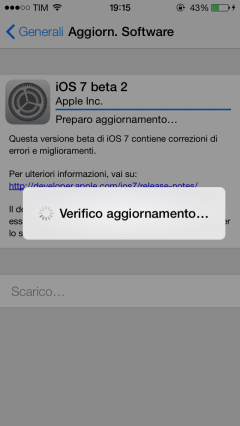 Centro Aggiornamenti Over The Air iOS 7