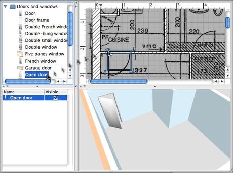 Sweet Home 3D applicazione open source per il disegno di interni.