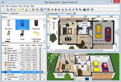 Sweet Home 3D applicazione open source per il disegno di interni.