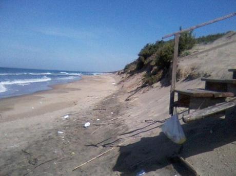 Spiaggia bella e abbandonata