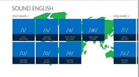 pronuncia inglese,english sound, applicazioni windows 8