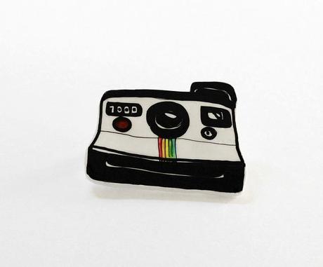 Polaroid plastic brooch 03