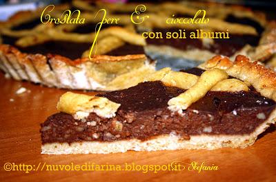 Crostata pere & cioccolato con soli albumi