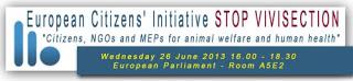 Stop Vivisection conference at the European Parliament - 26th of June 2013