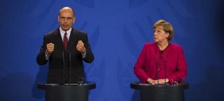 Berlino, Angela Merkel incontra Enrico Letta