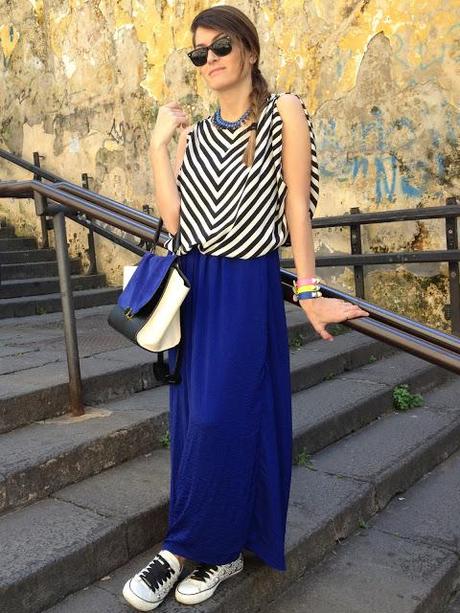 Maxi skirt and stripes