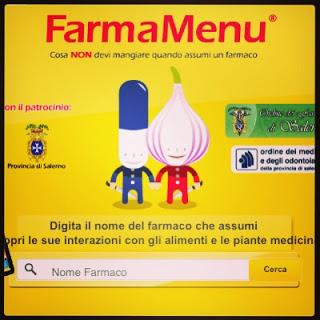 Farma menù: una app per prevenire interazioni tra cibi e farmaci.