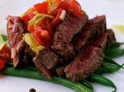 Entrecote argentina insalata pomodori foglie sedano