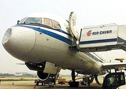 Singolare incidente aereo in Cina