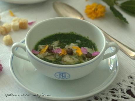 Insalata liquida di gentile al lime con baccalà e capperi fritti e un giro per gli orti veneziani