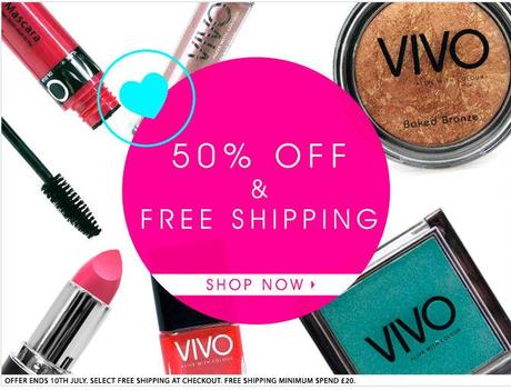 VIVO Cosmetics: 50% di sconto + spese di spedizione gratuite