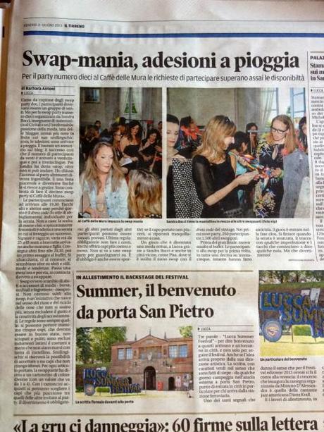 smilingischic, fashion blog, il tirreno, articolo sugli Swap parties 