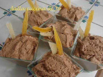 Mousse di cioccolato allo zenzero