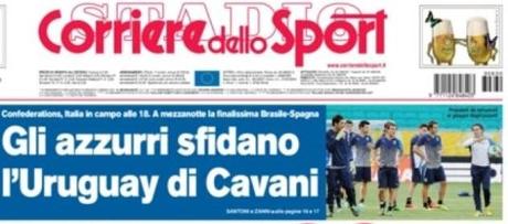 Rassegna Stampa – Corriere dello Sport: l’Italia sfida l’Uruguay di Cavani