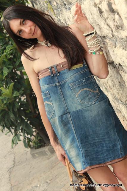 Outfit with my  DIY denim dress inspired by @CHANEL !