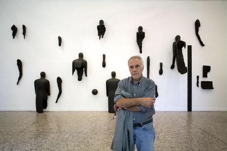 Mimmo Paladino alla galleria STEIN (foto Pasquale Palmieri)