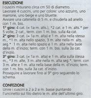 Lavori con l'uncinetto: Cuscino di lana con motivo ad esagono