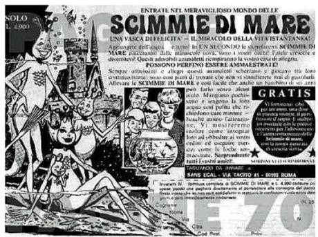 Scimmie di mare. Pubblicita' anni '70