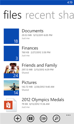 Aggiornamento per SkyDrive nella piattaforma Windows Phone 8: si giunge alla versione 3.0.2