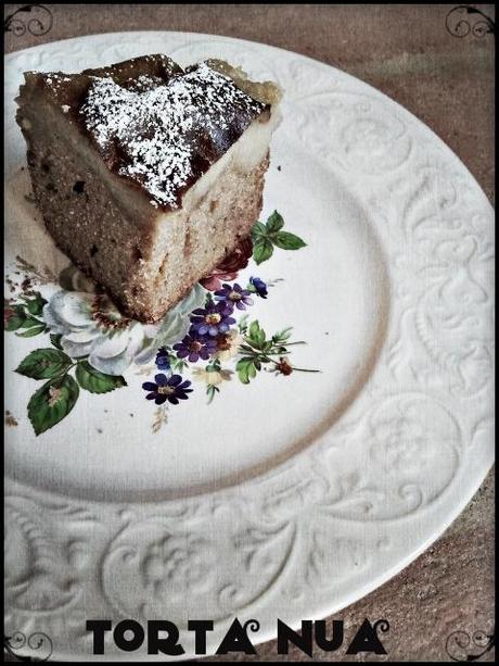 TORTA NUA INTEGRALE CON CREMA PASTICCERA ALLA MALVA (Integral Nua cake with mauve cream)