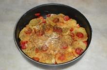 Tiella con patate e peperoni