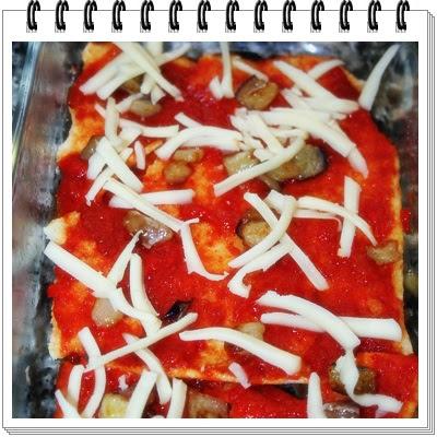 Lasagna di pane carasu ai peperoni e melanzane