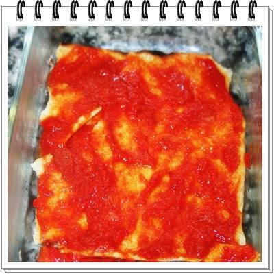 Lasagna di pane carasu ai peperoni e melanzane