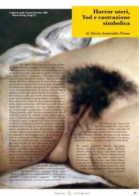 Horror uteri, Yod e castrazione simbolica, Webzine Sul Romanzo, Le tentazioni della cultura
