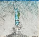 Ezio Gribaudo, 1961: Carnet di viaggio a New York - Statue of Liberty