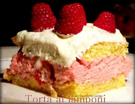 TORTA con mousse ai LAMPONI