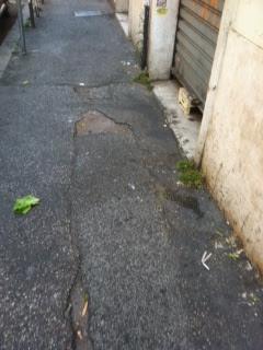 Sembrano sculture di un abile artista plastico, sono solo i marciapiedi di San Lorenzo