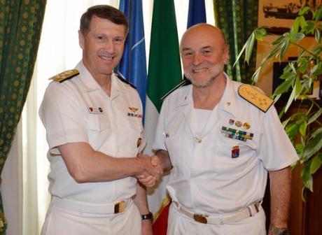 Napoli/ L’Ammiraglio Binelli Mantelli incontra il comandante del Joint Force Command di Napoli, Ammiraglio Bruce W. Clingan