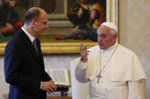 papa francesco-enrico letta