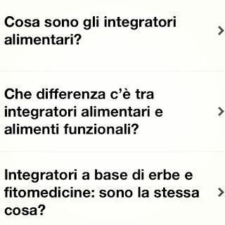 Integratori: una applicazione utile per informarsi. Integratori: una applicazione utile per informarsi.