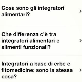 Integratori: una applicazione utile per informarsi.