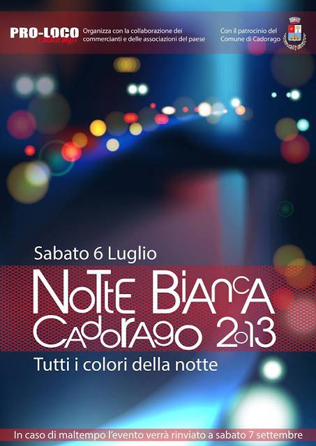 Locandina notte bianca di Cadorago CO