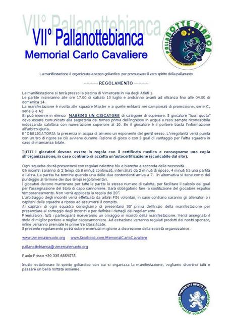 Pallanottebianca il 13/14 luglio, in memoria di Carlo