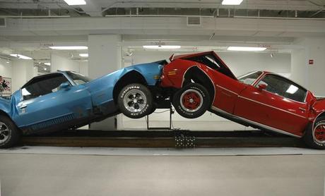 Jonathan-Schipper.-The-Slow-Inevitable-Death-of-American-Muscle,-2007-2008.-Installation