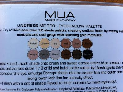 MUA Undress me too palette: review