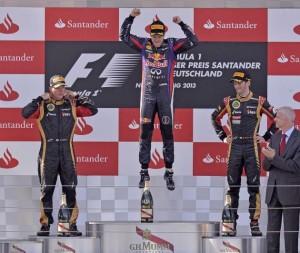 red 300x253 Formula 1: Vettel conquista il suo primo GP Tedesco, le due Lotus seguono il pilota della RedBull, Alonso quarto