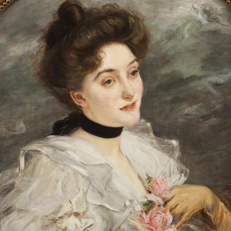 Portrait de Femme à la Robe,  Jacques-Emile Blanche  