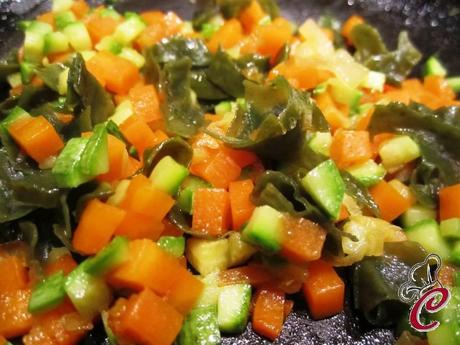 Gnocchi di lupini con dadolata di verdure e alga Wakame: l'esperimento azzardato e ampiamente riuscito