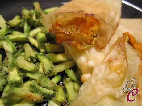 Fiori di zucchina in pasta Phyllo dal cuore morbido e avvolgente: delicatezze che si incontrano e che incantano