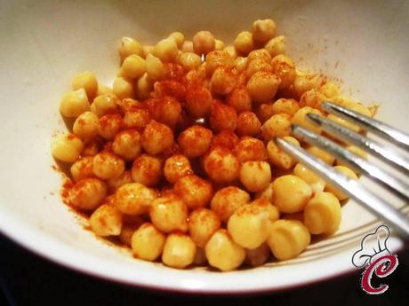 Ceci croccanti con peperoni in riduzione di mosto cotto: il desiderio previsto ed appagato