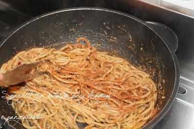 Spaghetti bottarga, succo di agrumi e pangrattato