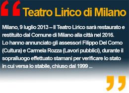 Teatro Lirico Milano - restauro