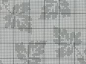 Schemi filet: Tovaglietta quadrata grappoli d'uva foglie