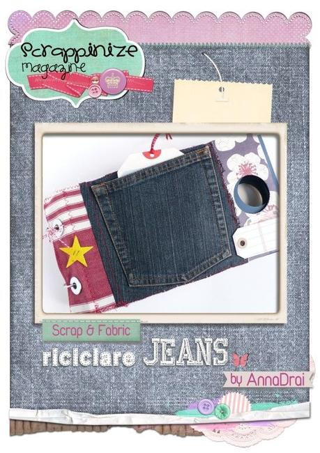 cafe creativo -  AnnaDrai - Riciclare Jeans - scrap - mini album scrap
