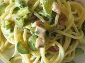 Spaghetti cremosi zucchine prosciutto Praga