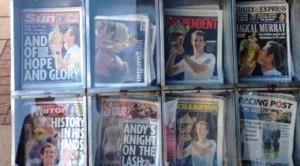 Tabloids on Murray